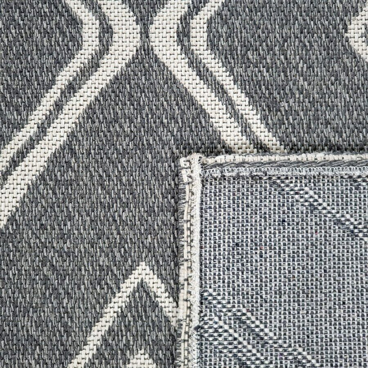 Cotton Rug Runner Grey Diamond