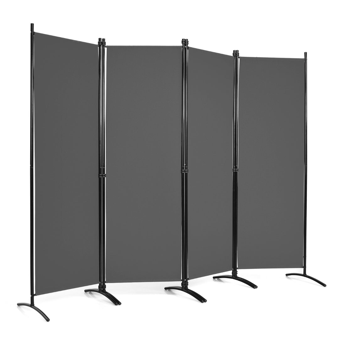 4 Panel Wall Privacy Screen Protector for Home Grey - TidySpaces