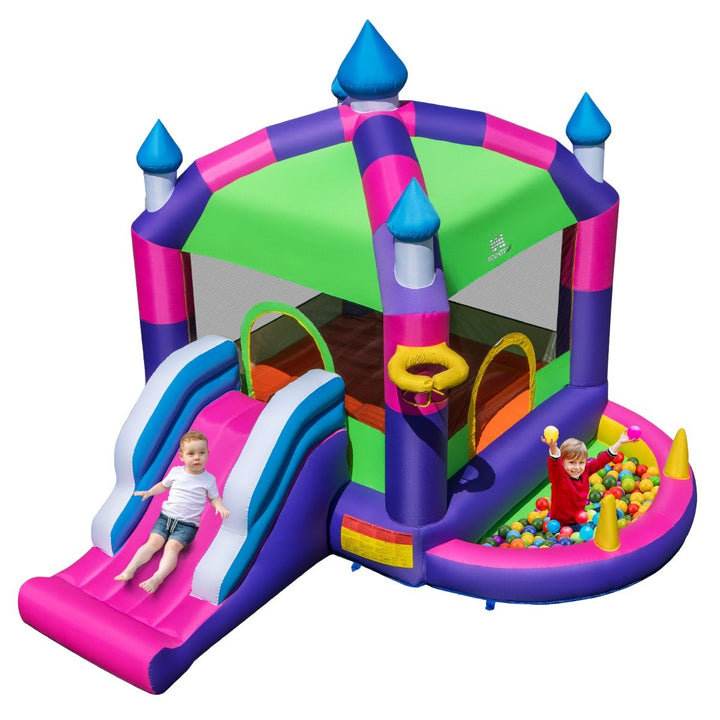 5-in-1 Jumping Air Bounce Castle with Sun Roof (Without Blower)