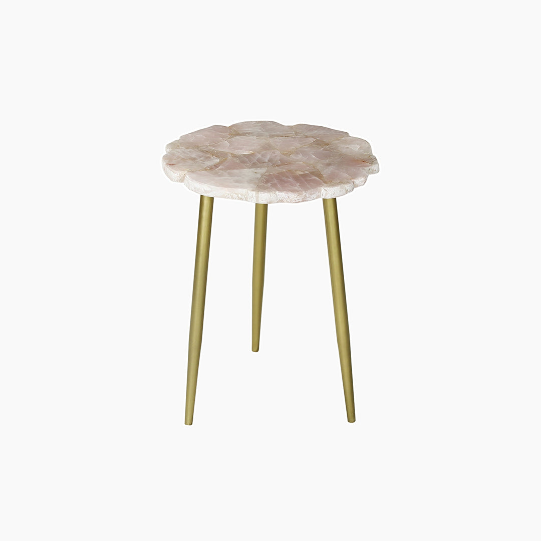 Myra Rose Quartz  End Table