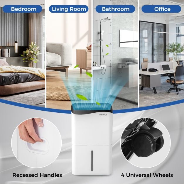 Portable 50L/Day Dehumidifier with App and Wifi for Home Damp - TidySpaces