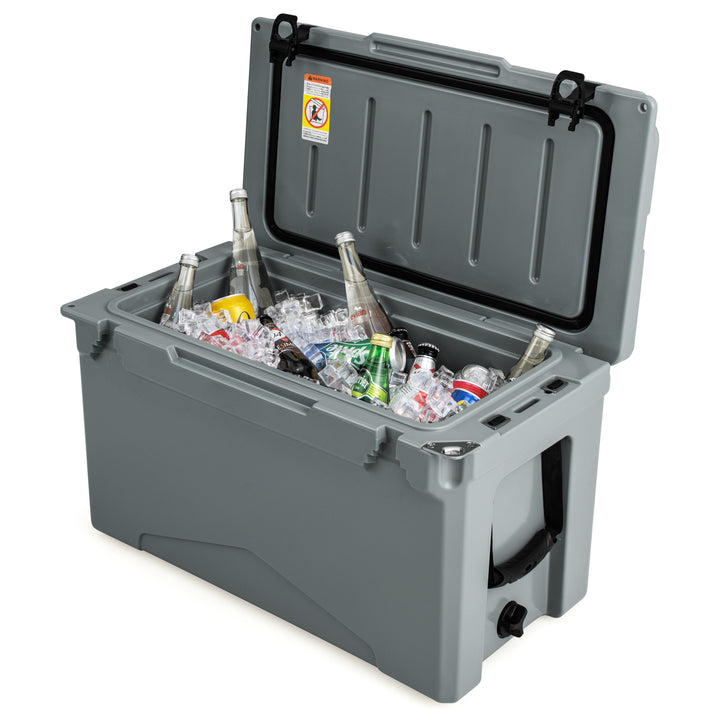 47L Portable Rotomolded Cooler with Integrated Cup Holders