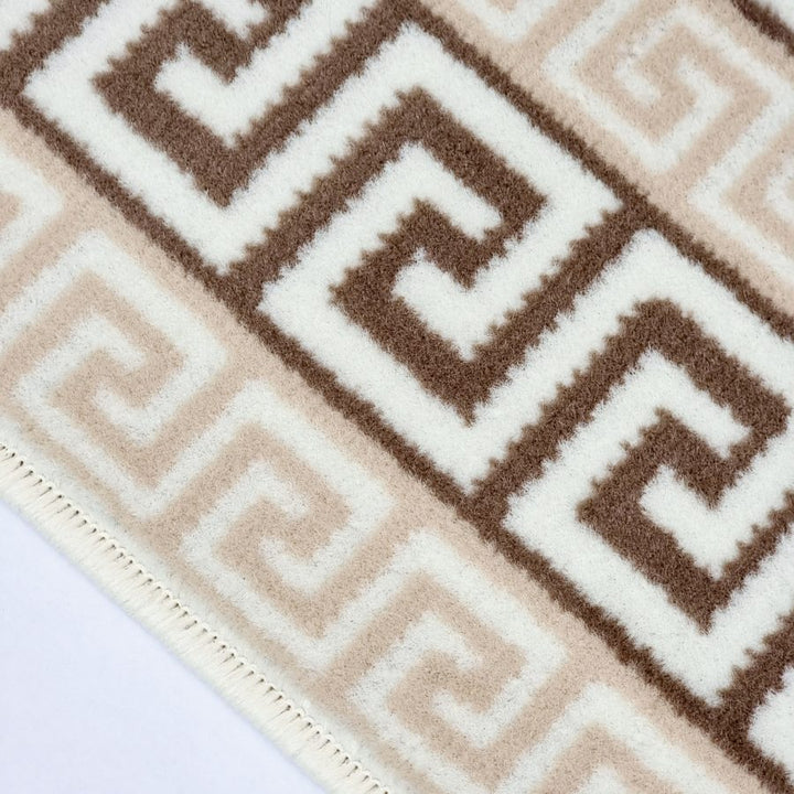 Cream Border Marble Effect Rug Large Soft Oriental Carpet