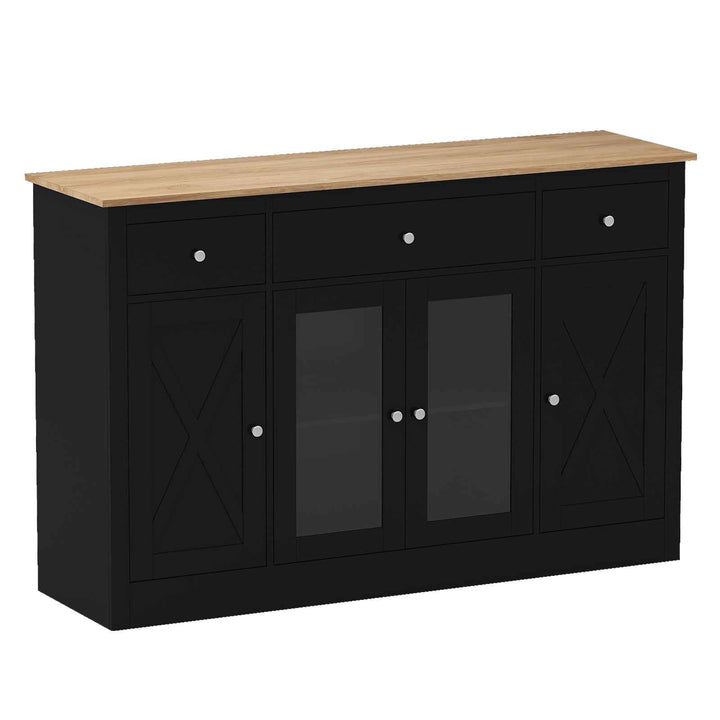 55” Large Buffet Sideboard Kitchen Storage Modern Coffee Bar Cabinet