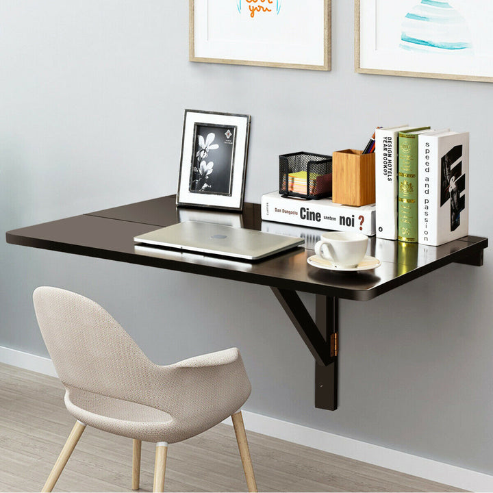 Wooden Folding Wall Mounted Drop Leaf Table - TidySpaces