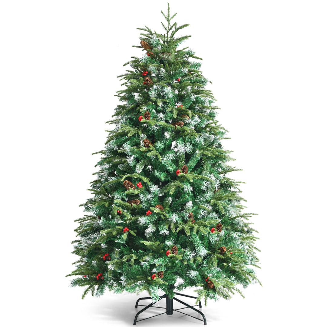 5/6 Feet Artificial Christmas Tree with LED Lights and Tips 5ft - TidySpaces