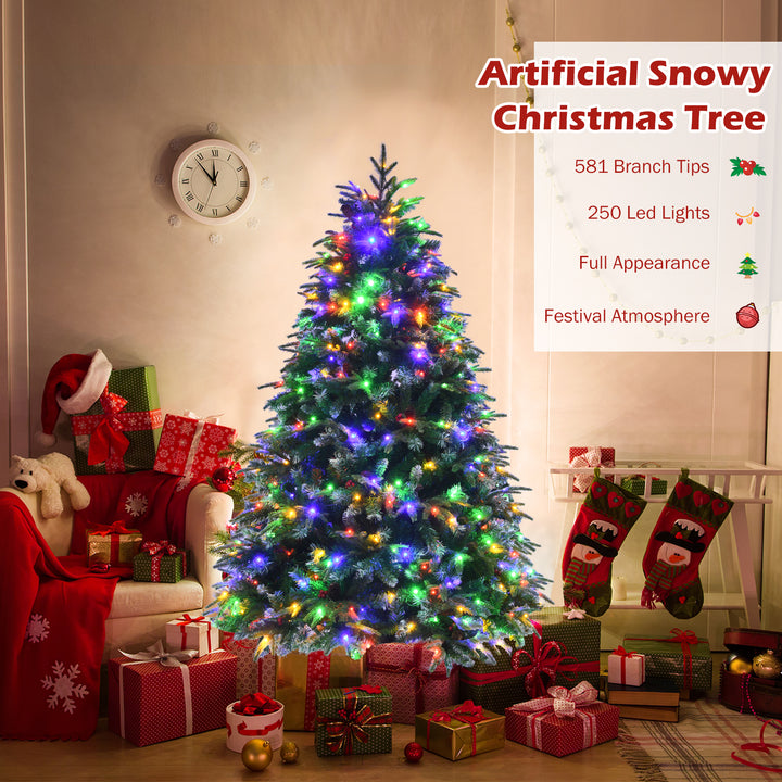 5/6 Feet Artificial Christmas Tree with LED Lights and Tips - TidySpaces