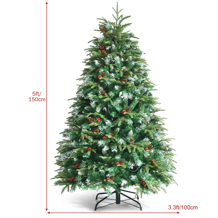 5/6 Feet Artificial Christmas Tree with LED Lights and Tips - TidySpaces