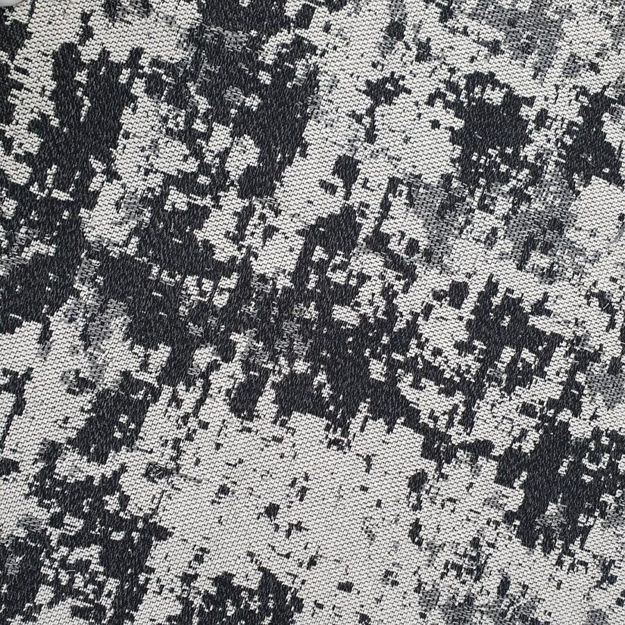 Cotton Rug Grey Black Abstract - TidySpaces