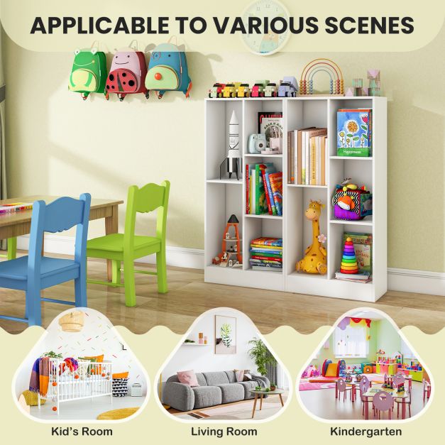 5 Cube Bookcase for Kids-White