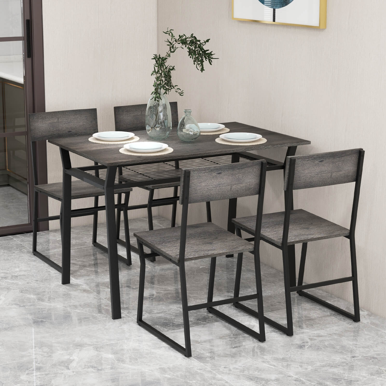 5 piece dining set with storage clearance