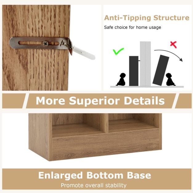 5 Cube Bookcase for Kids Natural