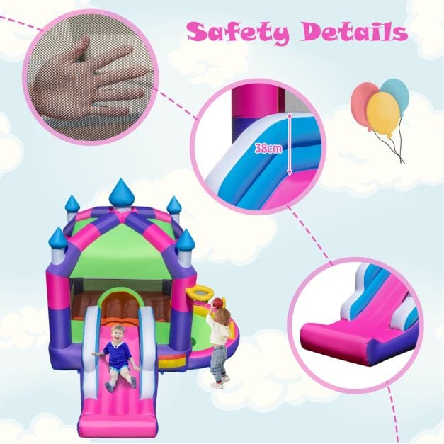 5-in-1 Jumping Air Bounce Castle with Sun Roof (Without Blower)
