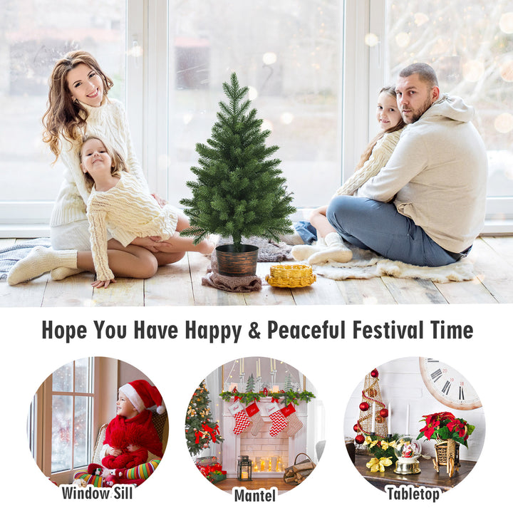 60cm Tabletop Artificial Christmas Tree Mini-Sized Decoration for Christmas