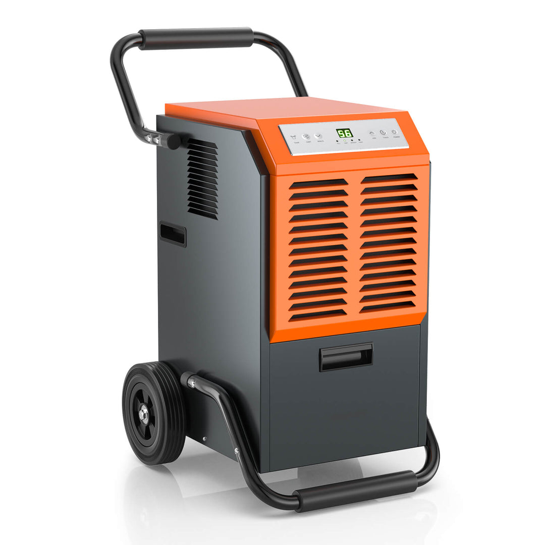 63L Commercial Dehumidifier with 24H Timer and Auto Defrost-Grey - TidySpaces