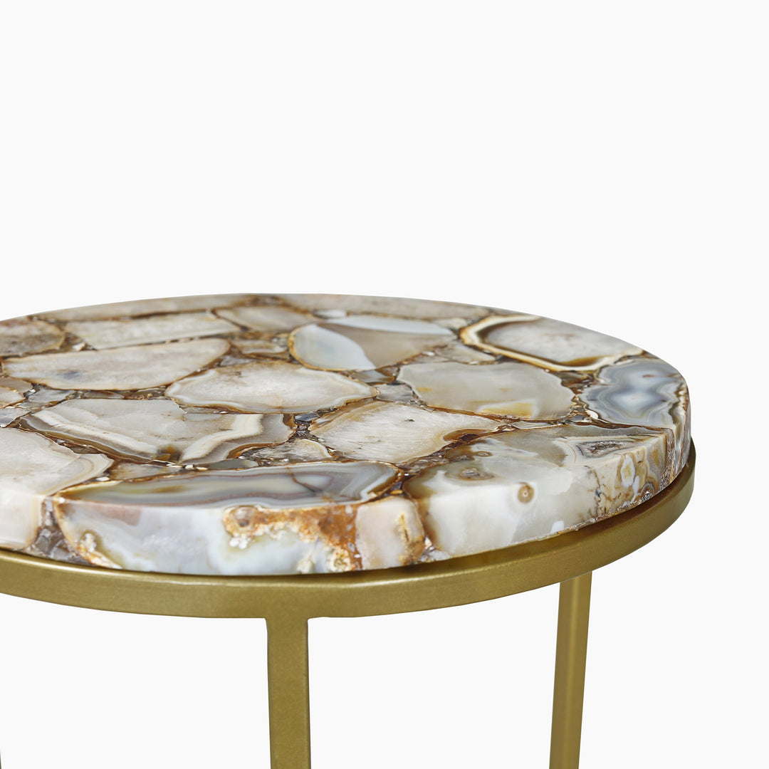 Greta Natural Agate End Table