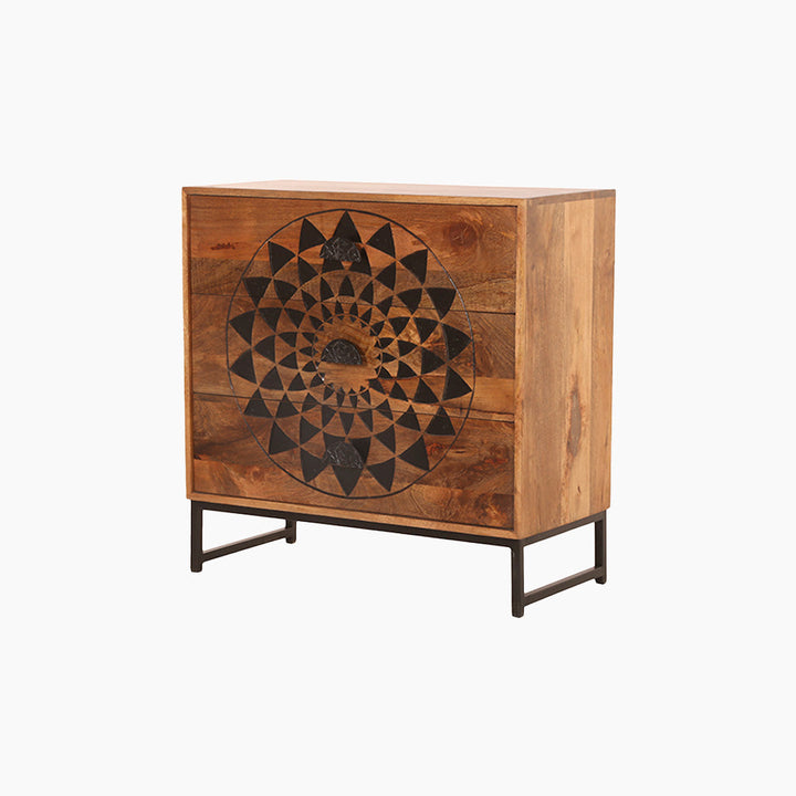 Kolam Wooden Three Chest of Drawers - TidySpaces