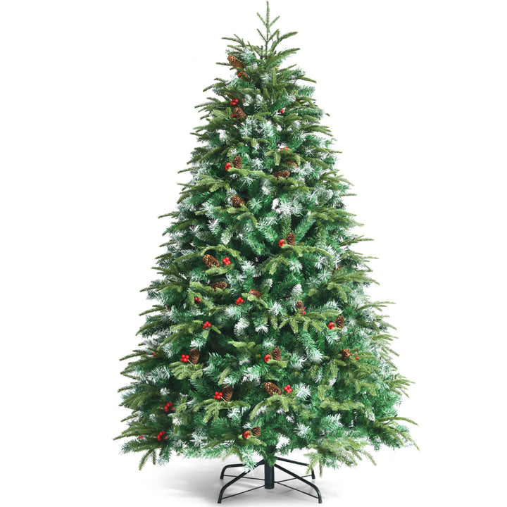 5/6 Feet Artificial Christmas Tree with LED Lights and Tips 6ft - TidySpaces