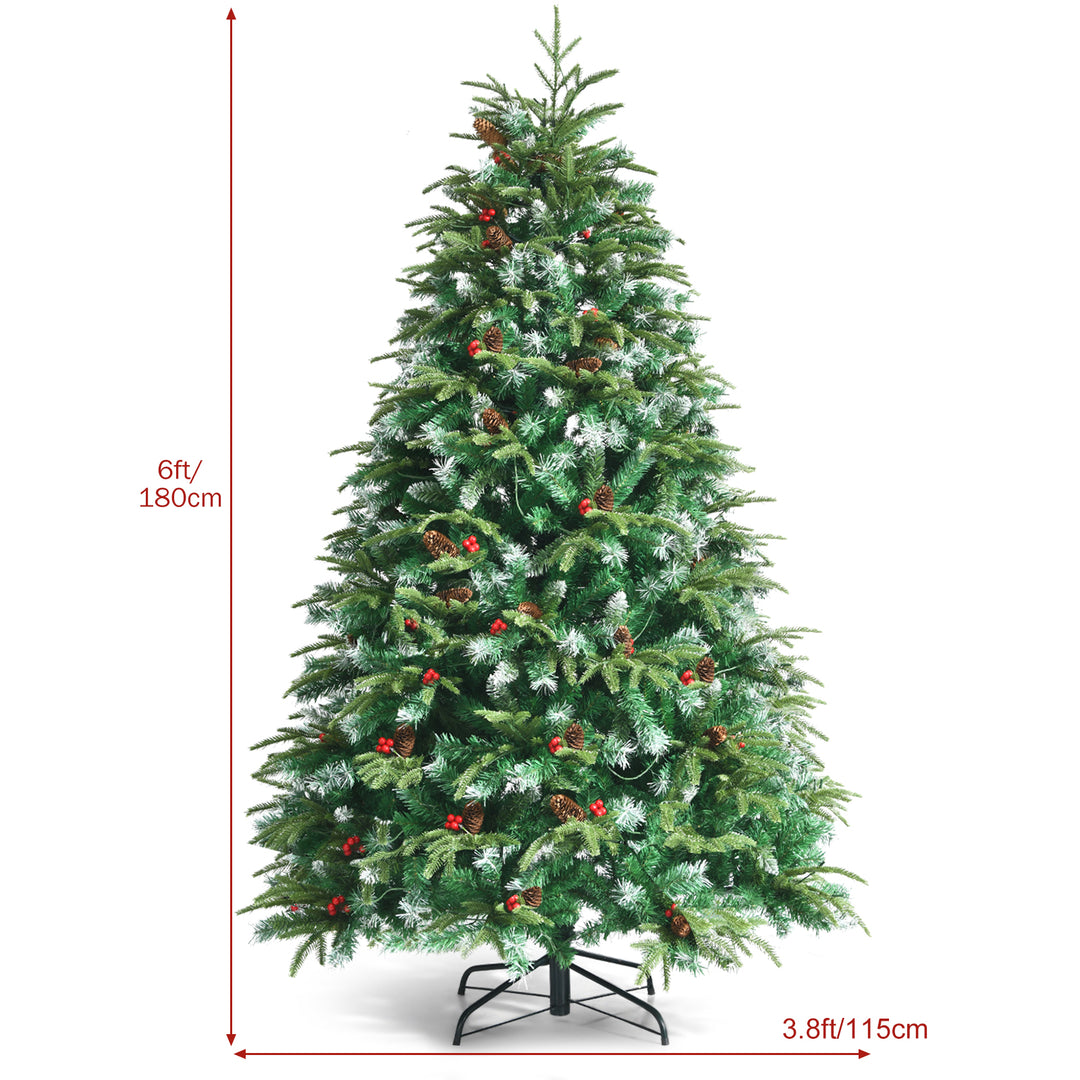 5/6 Feet Artificial Christmas Tree with LED Lights and Tips - TidySpaces
