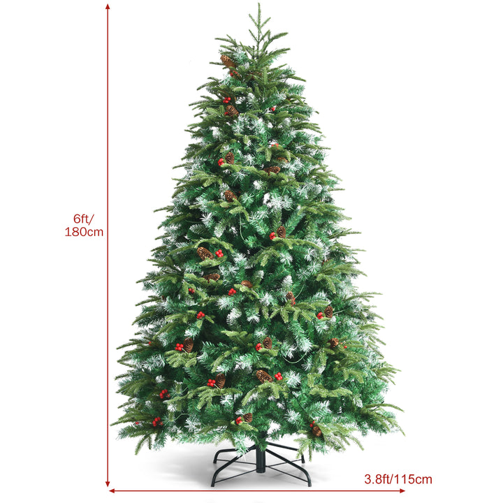 5/6 Feet Artificial Christmas Tree with LED Lights and Tips - TidySpaces