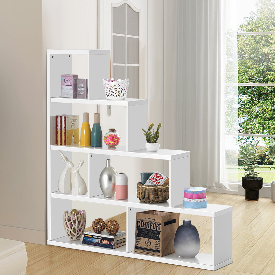 6 Cube Ladder Bookcase for Living Room Study Office