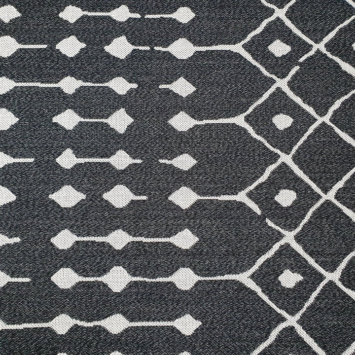 Cotton Rug Black Berber