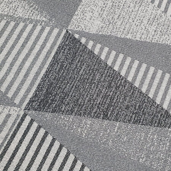 Cotton Rug Grey Triangles