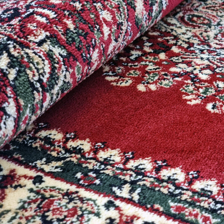 Red Beige Green Traditional Rug Vintage Oriental Style - TidySpaces