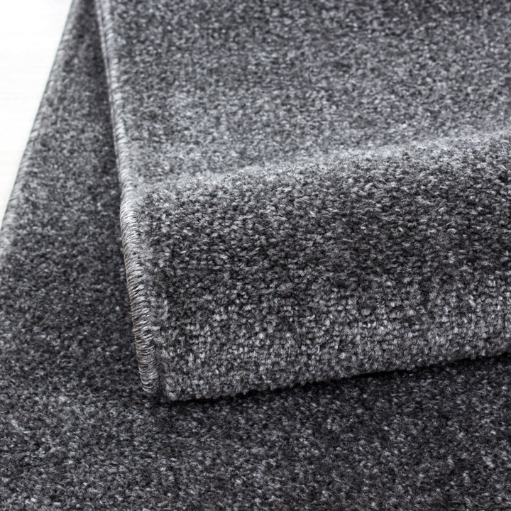 Dark Grey Plain Solid Rug