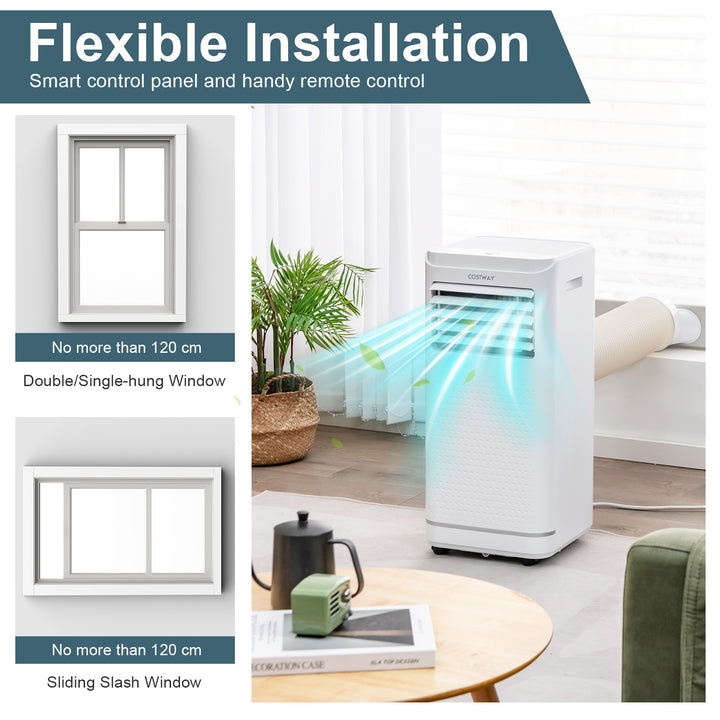 7000/9000 BTU 3 in 1 Portable Air Conditioner with Remote Control and 24H Timer