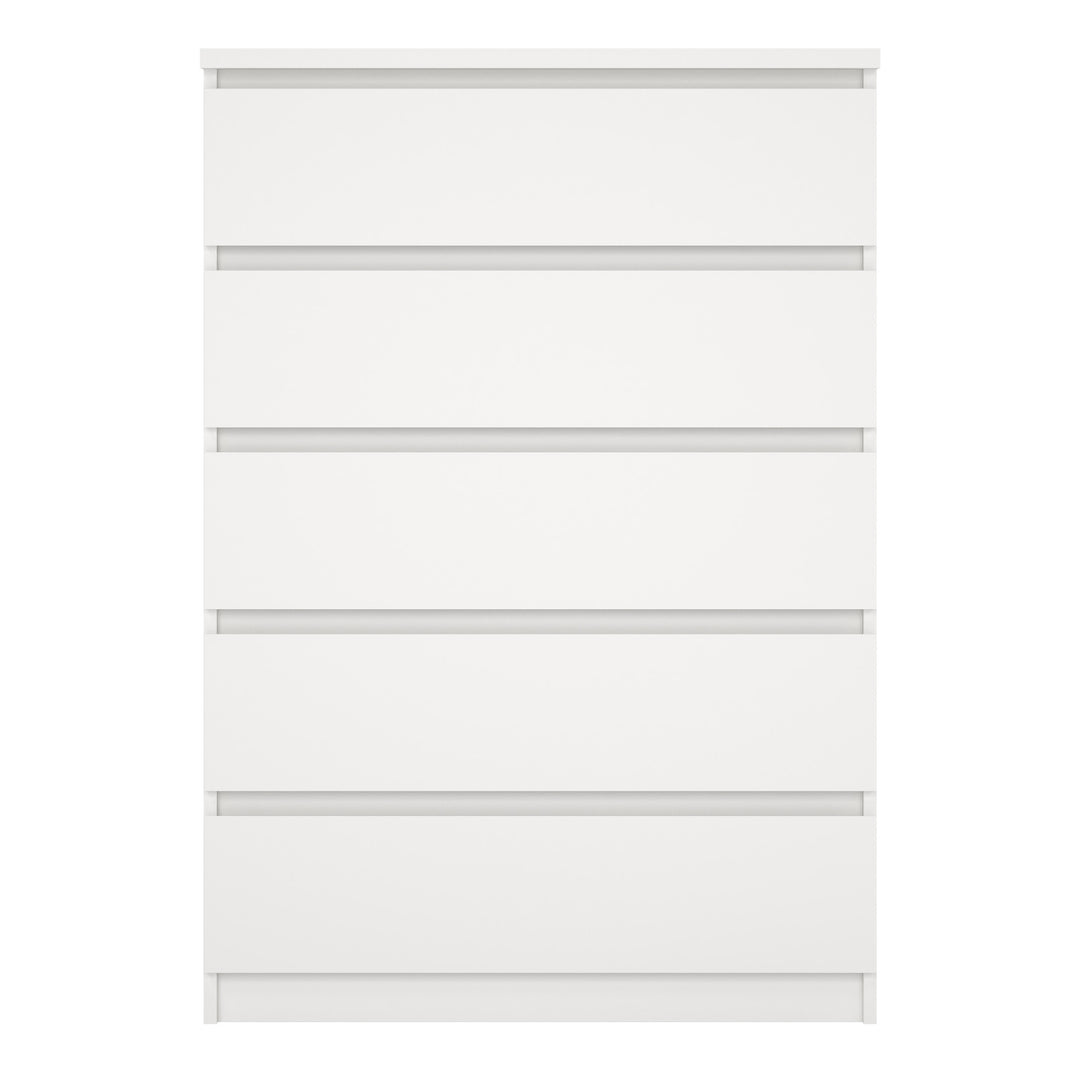 Naia Chest of 5 Drawers in White