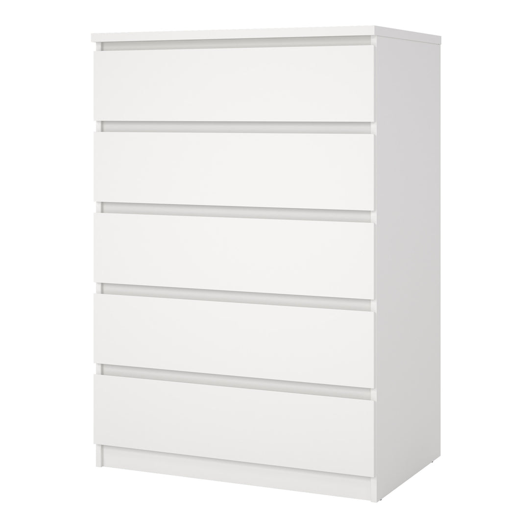 Naia Chest of 5 Drawers in White