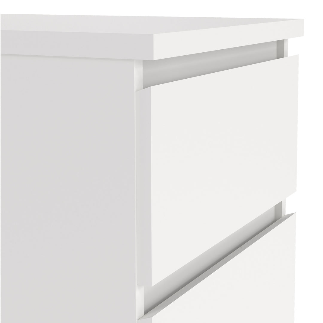 Naia Narrow Chest of 5 Drawers in White