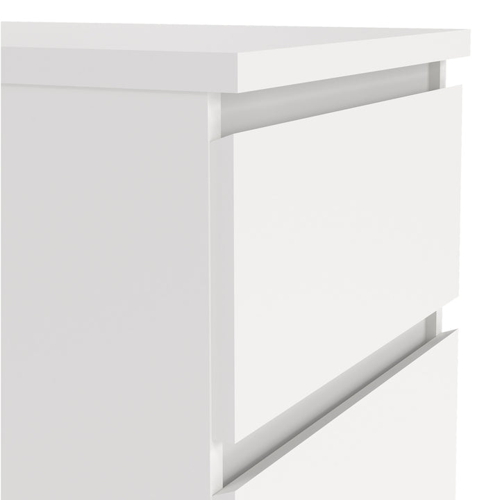 Naia Narrow Chest of 5 Drawers in White