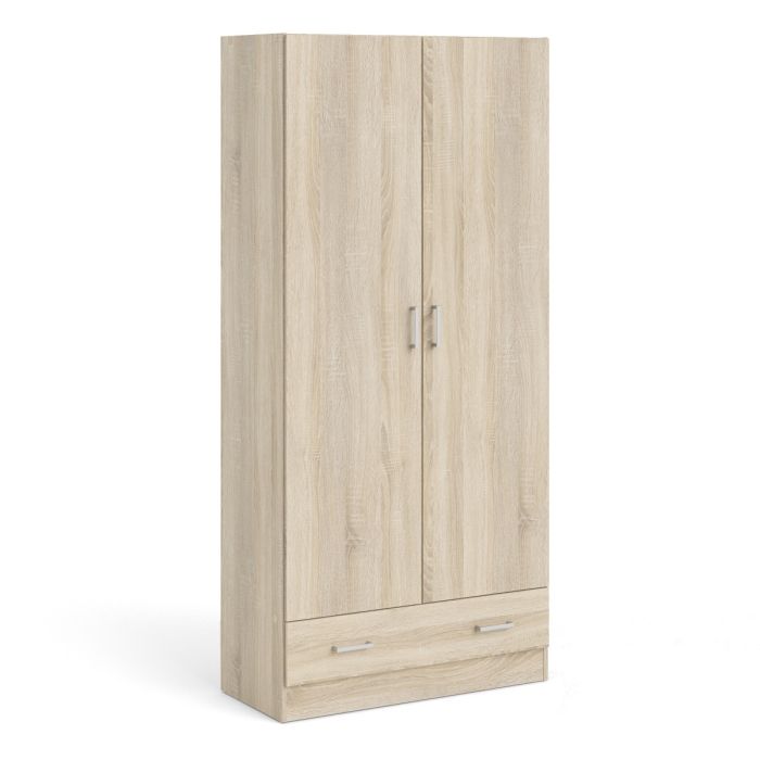 Space 3 Piece Bundle, Bedside, Chest and 2 Door 1 Drawer Wardrobe - TidySpaces