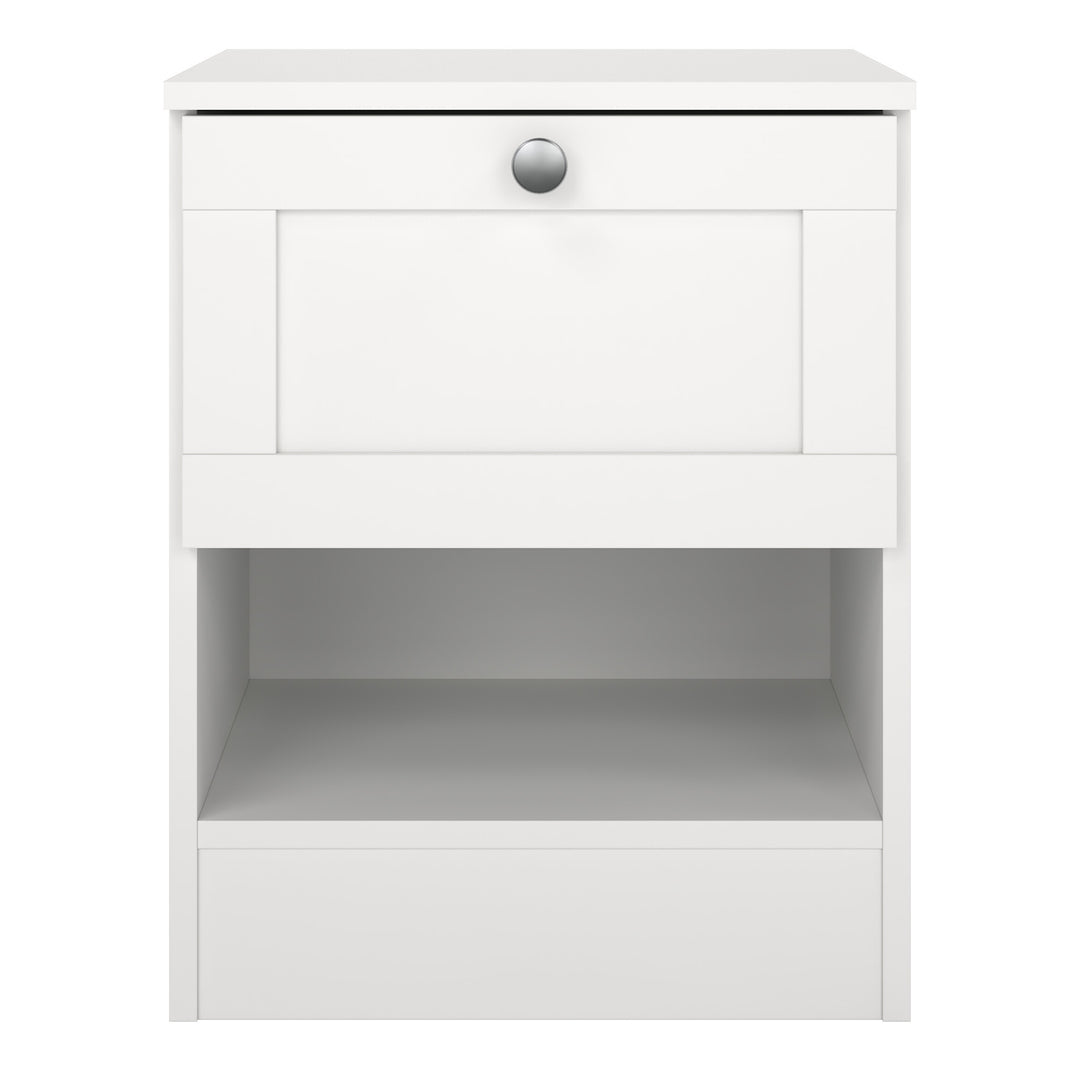 Brande Nightstand with1 Frame Drawer in White