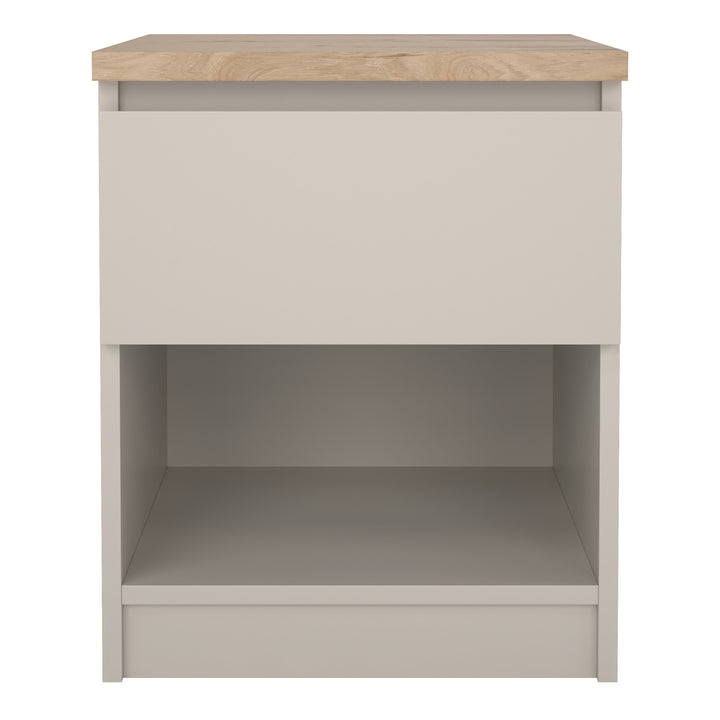 Naia Bedside 1 Drawer 1 Shelf in Cashmere Jackson Hickory