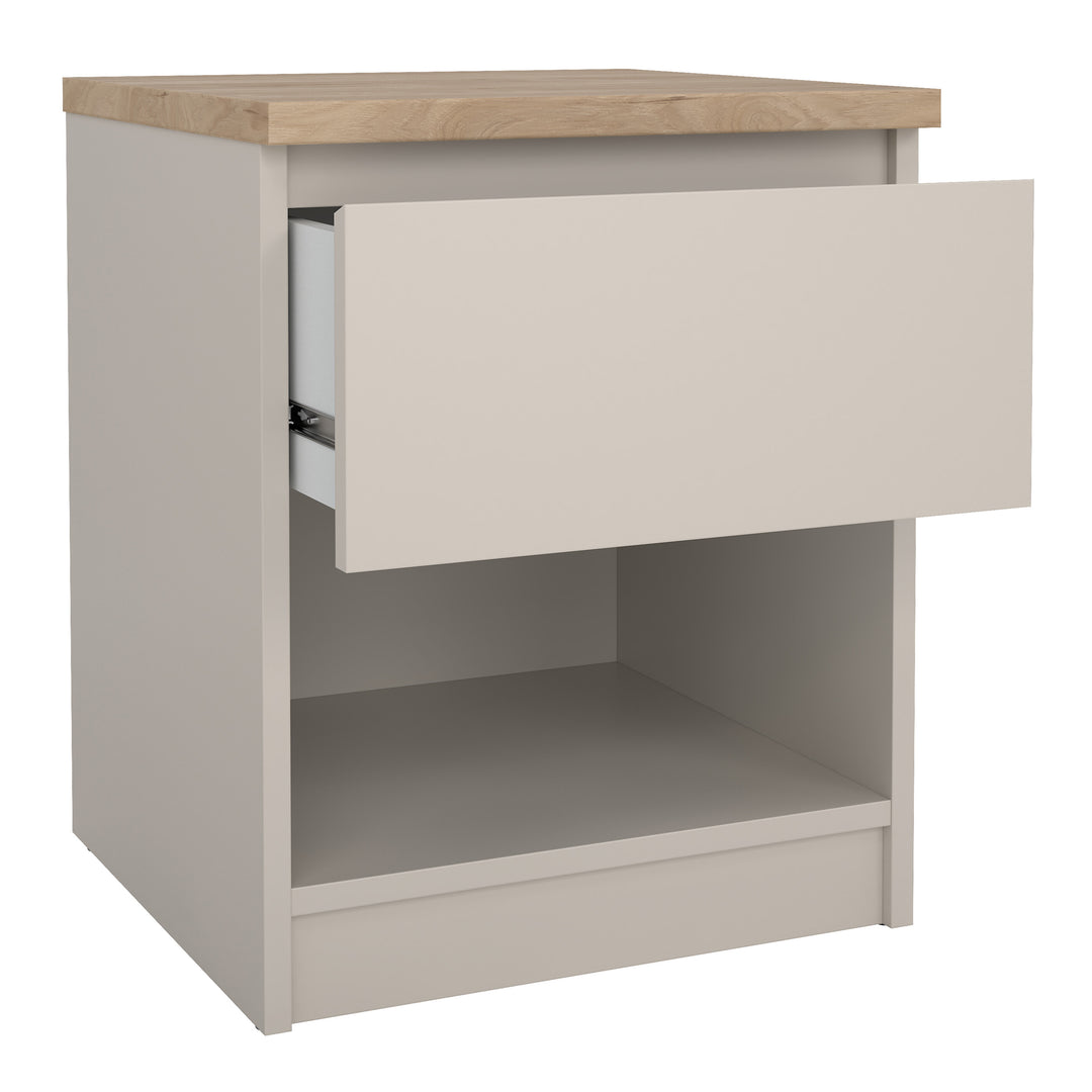 Naia Bedside 1 Drawer 1 Shelf in Cashmere Jackson Hickory