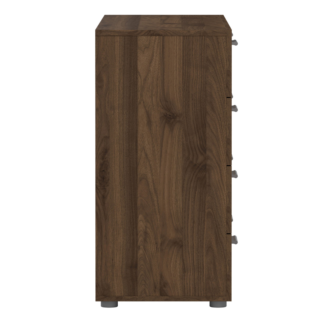Pepe Wide Chest of 8 Drawers (4+4) in Walnut - TidySpaces