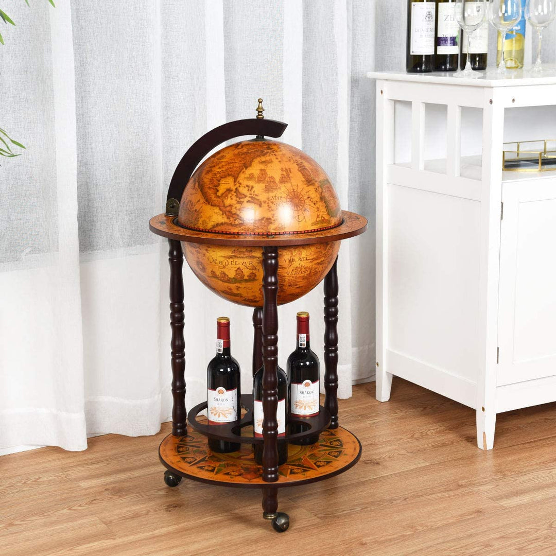 Italian Styled Globe Drinks Cabinet with Wheels