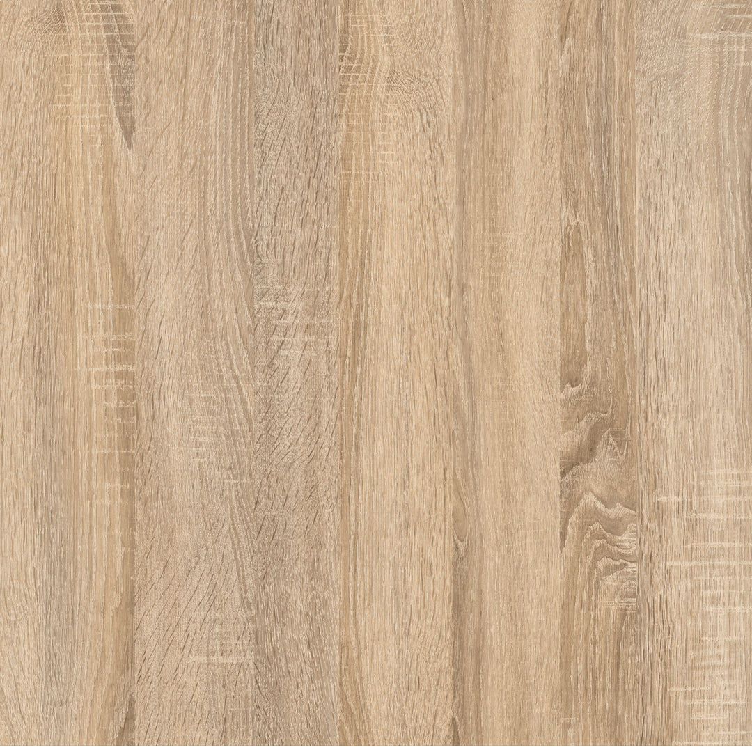Basic Low Wide Storage Cabinet in Oak (2 Shelves) with 2 Oak Doos