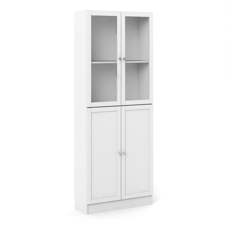 Basic Tall Wide (4 Shelves) 4 Door Combination Unit in White