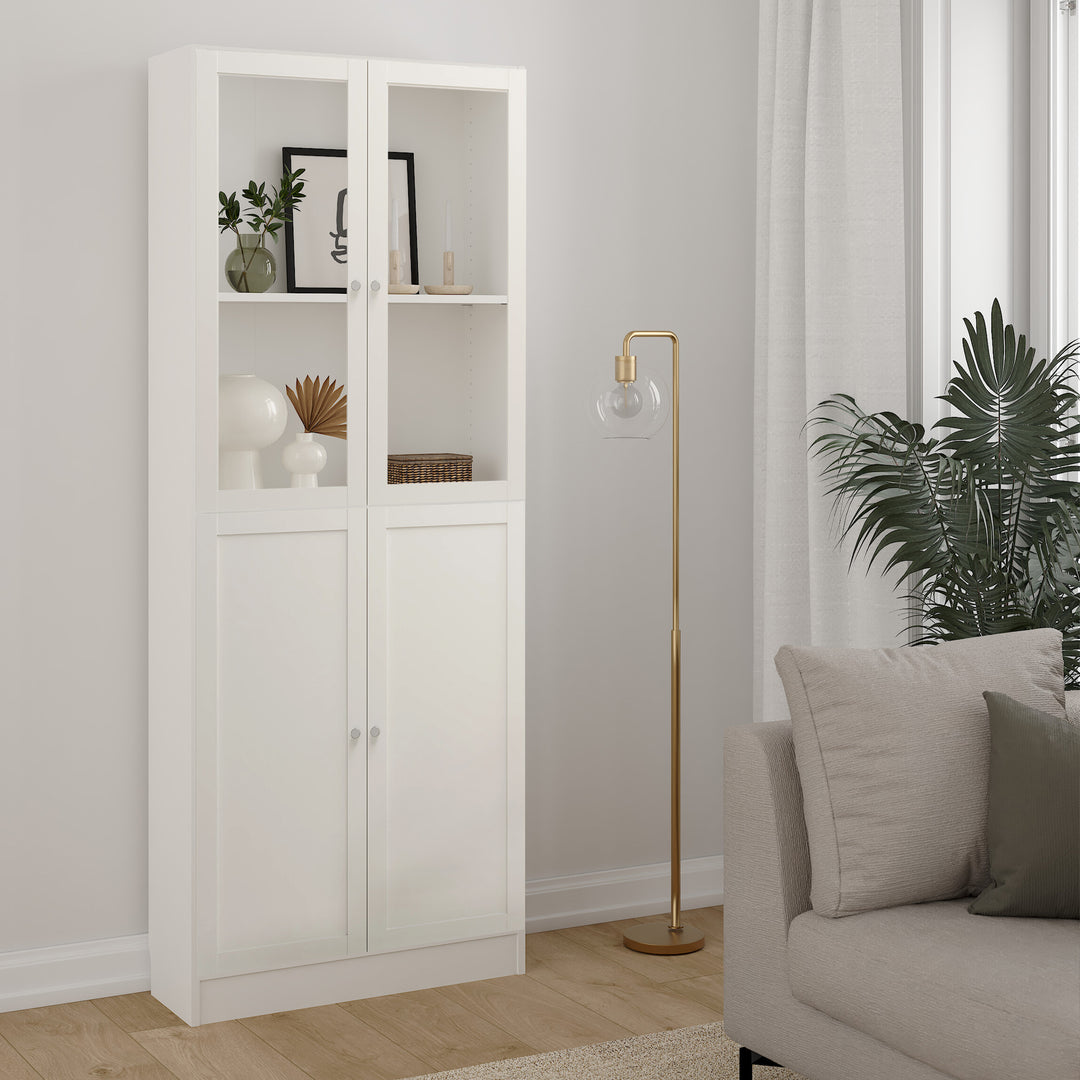 Basic Tall Wide (4 Shelves) 4 Door Combination Unit in White