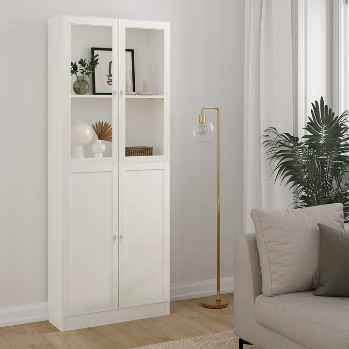 Basic Tall Wide (4 Shelves) 4 Door Combination Unit in White