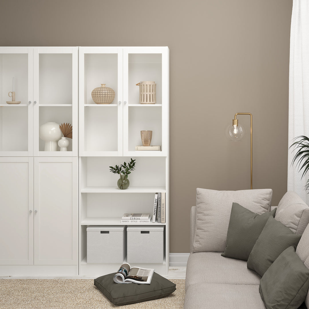 Basic Tall Wide (4 Shelves) 4 Door Combination Unit in White