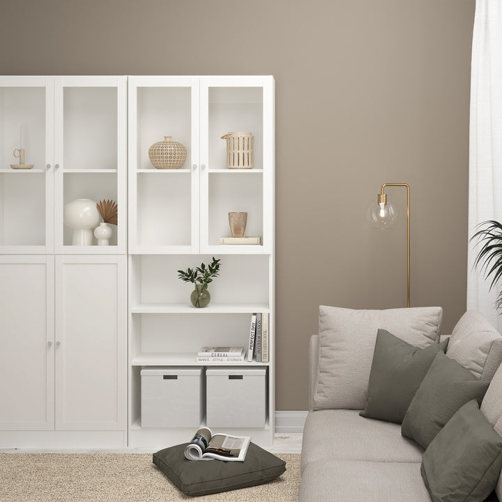 Basic Tall Wide (4 Shelves) 4 Door Combination Unit in White