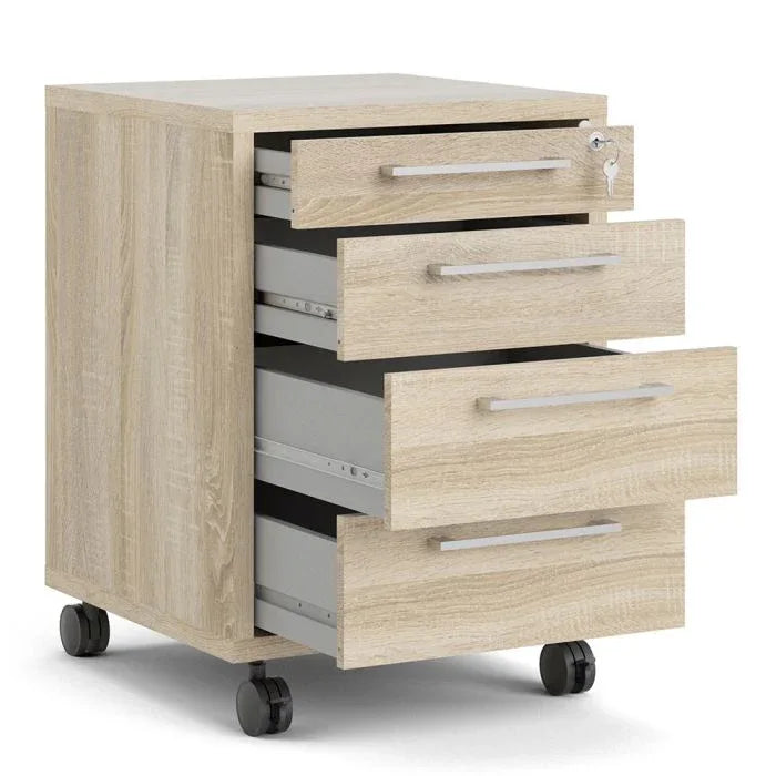 Prima Mobile Cabinet in Oak - TidySpaces