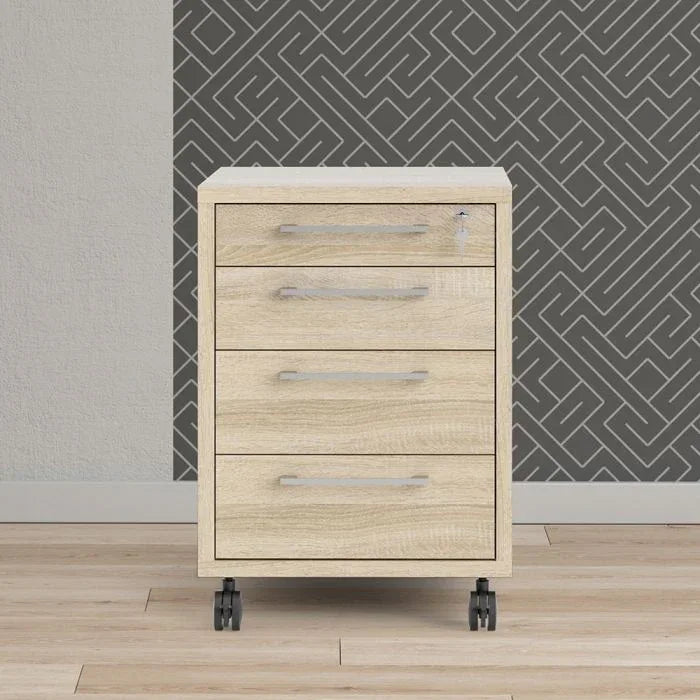 Prima Mobile Cabinet in Oak - TidySpaces