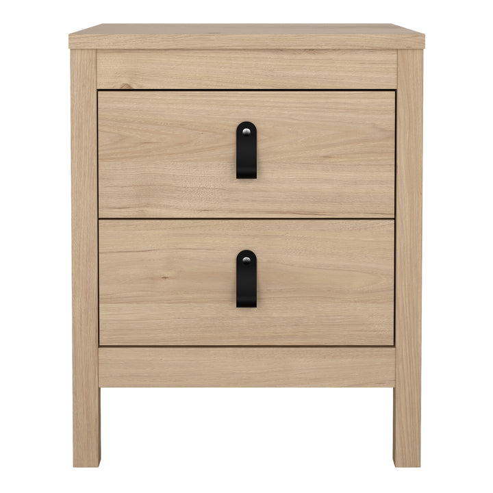 Barcelona Bedside Table 2 Drawers in Jackson Hickory Oak