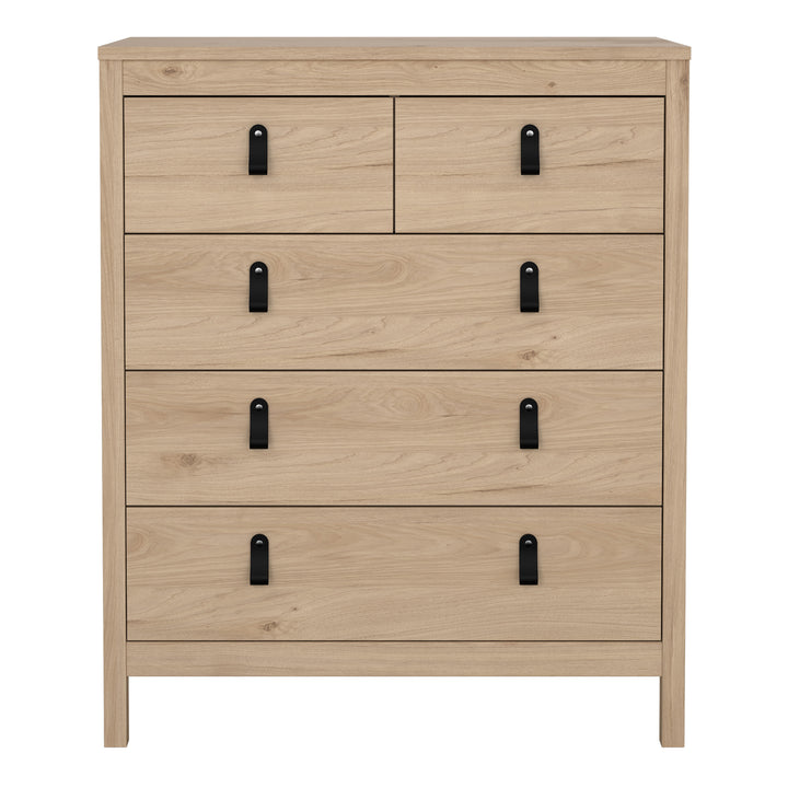 Barcelona Chest 3+2 Drawers in Jackson Hickory Oak